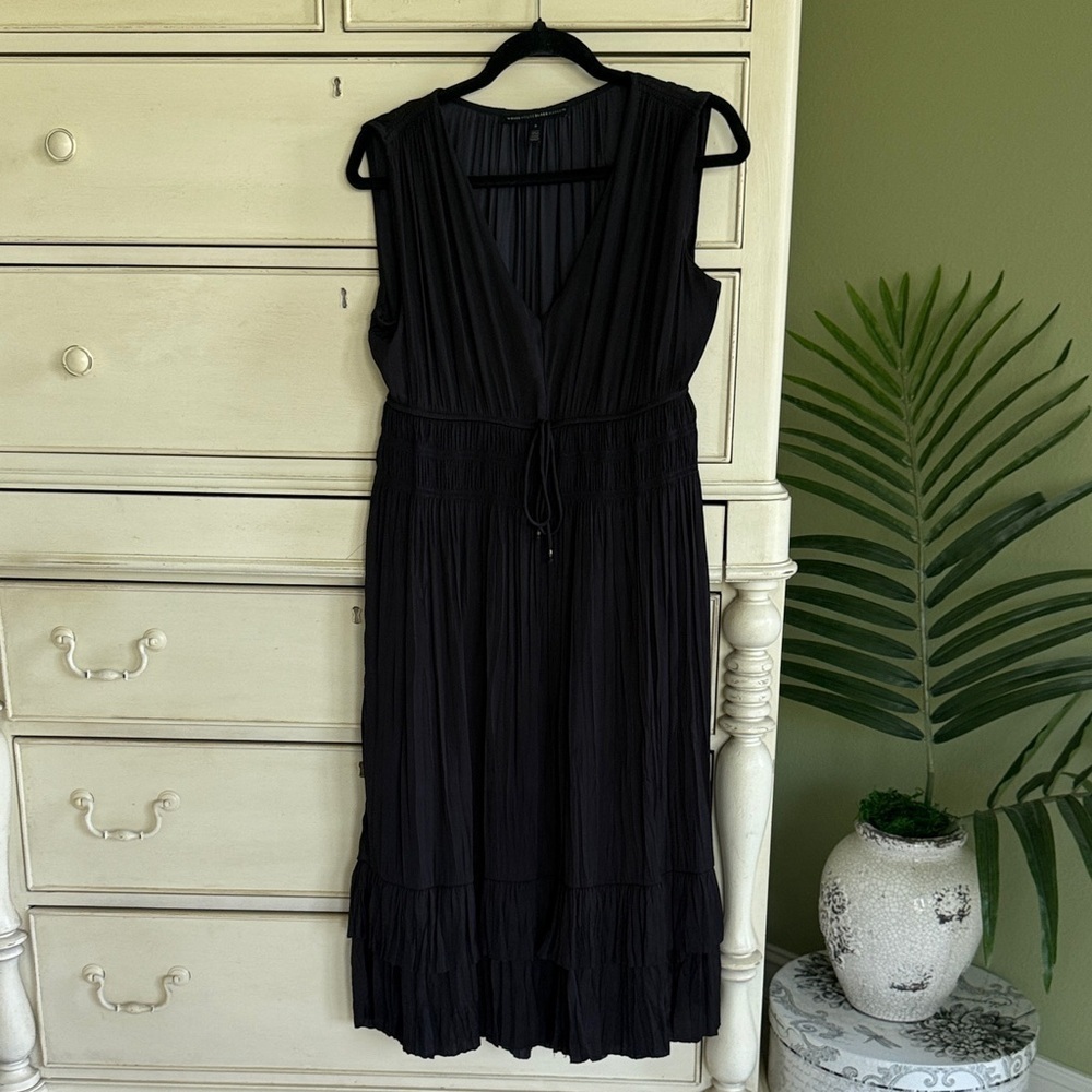 White House Black Market Black Midi Dress
